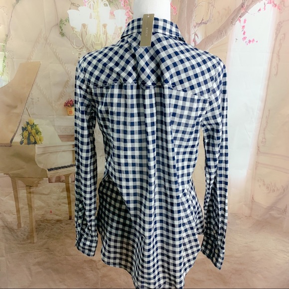 NEW J Crew Poplin Checker button down Shirt - Picture 7 of 11